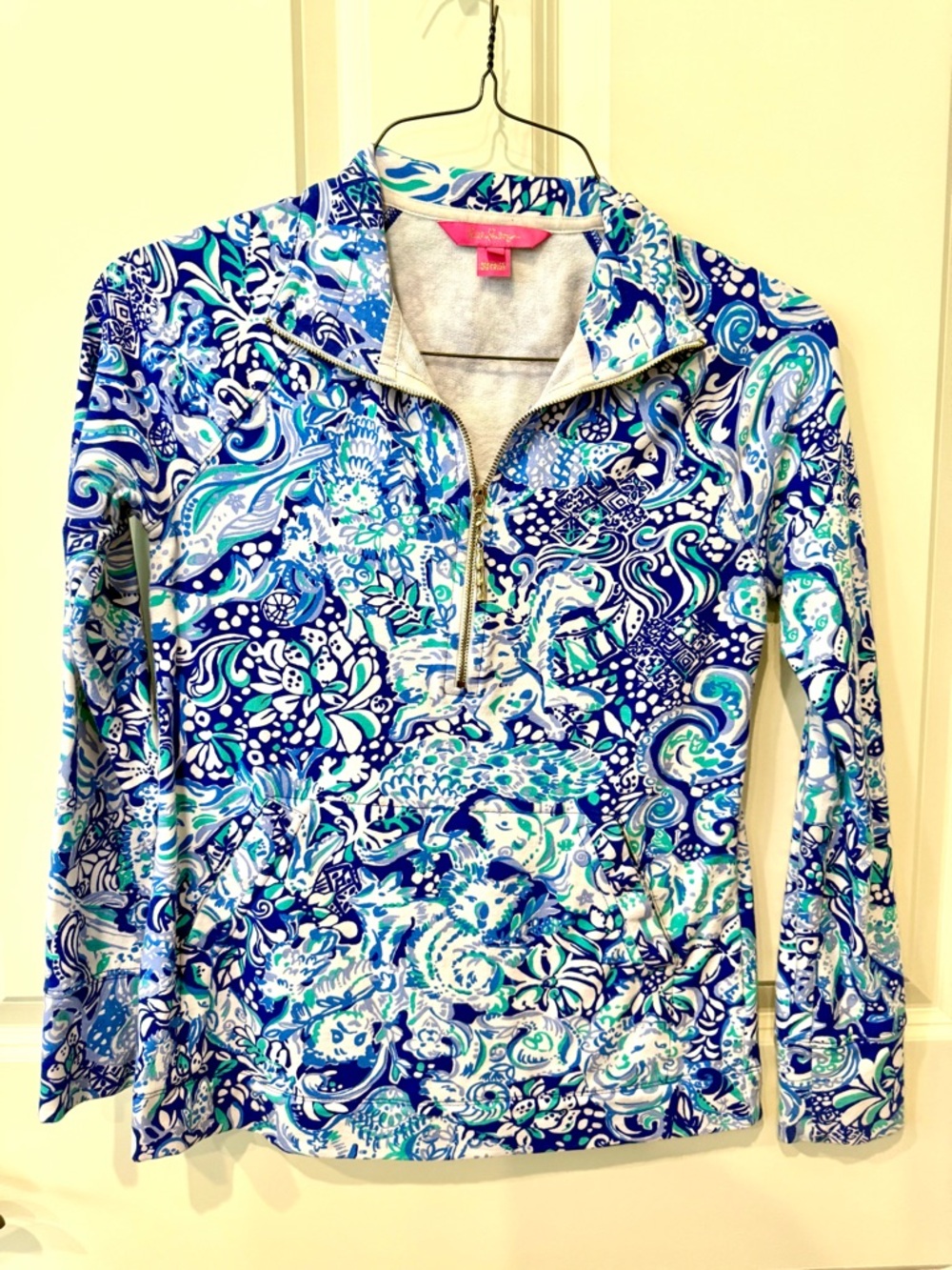 Lilly Pulitzer 60 Animals skipper popover with Pink Label, XXS but runs large.